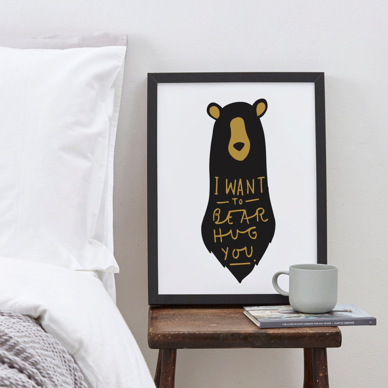 8x10 Bear Hug Print Bear Print Nursery Print Etsy