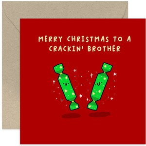 Merry Christmas To A Crackin&#39; Brother Card - Brother Christmas Card - Holiday Card - Merry Christmas Card - Xmas Card - Seasonal Card