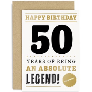 50 Years Legend Card - 50th Birthday Card for Him - 50th Birthday Card - Funny 50th Birthday Card - Joke 50th Birthday - 50th Birthday