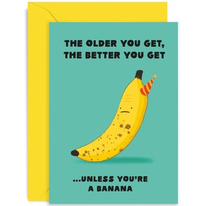 Unless You&#39;re A Banana Birthday Card - Birthday Card for Him - Birthday Card for Her - Funny Birthday Card - Joke Birthday - Banana Card