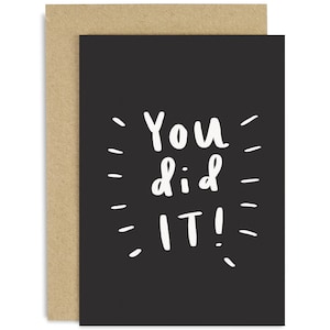 You Did It Greeting Card - Congratulations Card - Well Done Card - Supportive Card - You&#39;re The Best - You Did It Card - Motivational Card