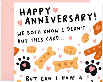 Happy Anniversary Day From Pet Card - Anniversary Card - Valentines Day Card - Card From Pet - Dog Mum - Dog Dad - Animal Lover Card