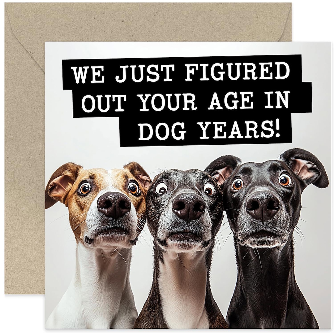 Funny Dog Birthday Greeting Cards for Dad - Ideal Birthday Card for Dog ...