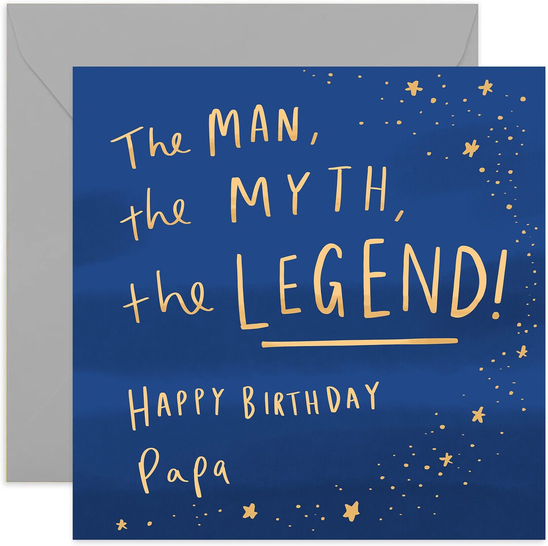 The Legend Papa Happy Birthday Card Fun Birthday Card For Him Cute 