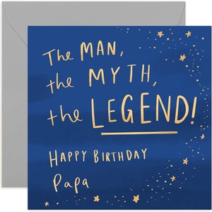 The Legend Papa Happy Birthday Card Fun Birthday Card for Him Cute Happy Birthday Greeting Card For Papa Papa Birthday Card image 1