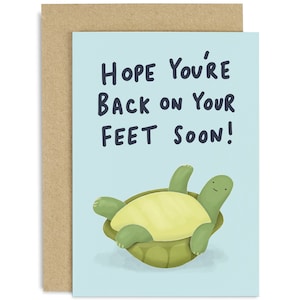 Back On Your Feet Soon Card - Get Better Soon Card  - Friendship Card - Hug Card - Kindness Card - Feel Better Soon Card - Sending A Hug
