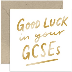 Good Luck in Your GCSEs Card - Fun Good Luck Card - Luck Greeting Card - Card For Luck - Good Luck Card - Encouragement Card