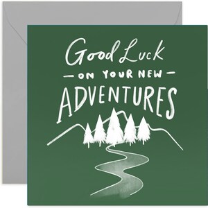 Good Luck on your Adventures Card - Good Luck Card - Well Done Greeting Card - Card For Friends and Family - Encouragement Card