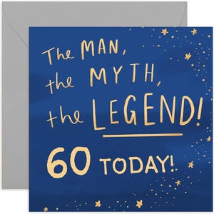 The Man Myth Legend 60th Birthday Card - 60th Birthday Card for Him - 60th Birthday Card - Funny 60th Birthday Card - 60th Birthday