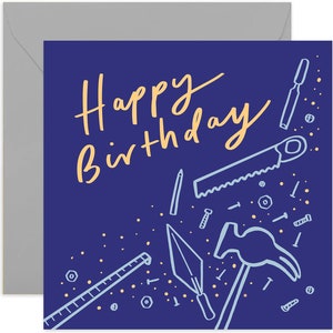 DIY Tools Birthday Card - Fun Birthday Card for Him - DIY Birthday Greeting Card - Funny Card - Birthday Card for Him - Card for Him