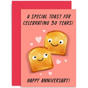 A Special Toast 30 Year Anniversary Card - 30th Anniversary Card - Anniversary Card - Funny Anniversary Card - Wedding Anniversary Card