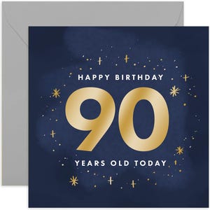 90th Birthday Stars Card - Happy 90th Birthday Card - 90th Birthday Card - Celebration Card - Funny Card - Birthday Card