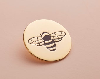 Gold Bee Enamel Pin - Gold Enamel Pin - Bee Gift - Enamel Lapel Pin - Fun Enamel Pin - Bee Pin - ENP154