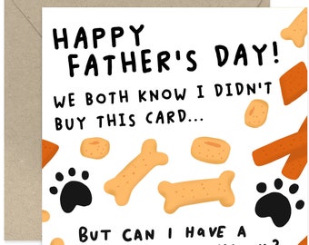 Happy Father's Day From Dog Card - Funny Card - Card For Him - Card For Dad - Fathers Day Card - From Pet Card - Dog Lover - Pet Parents