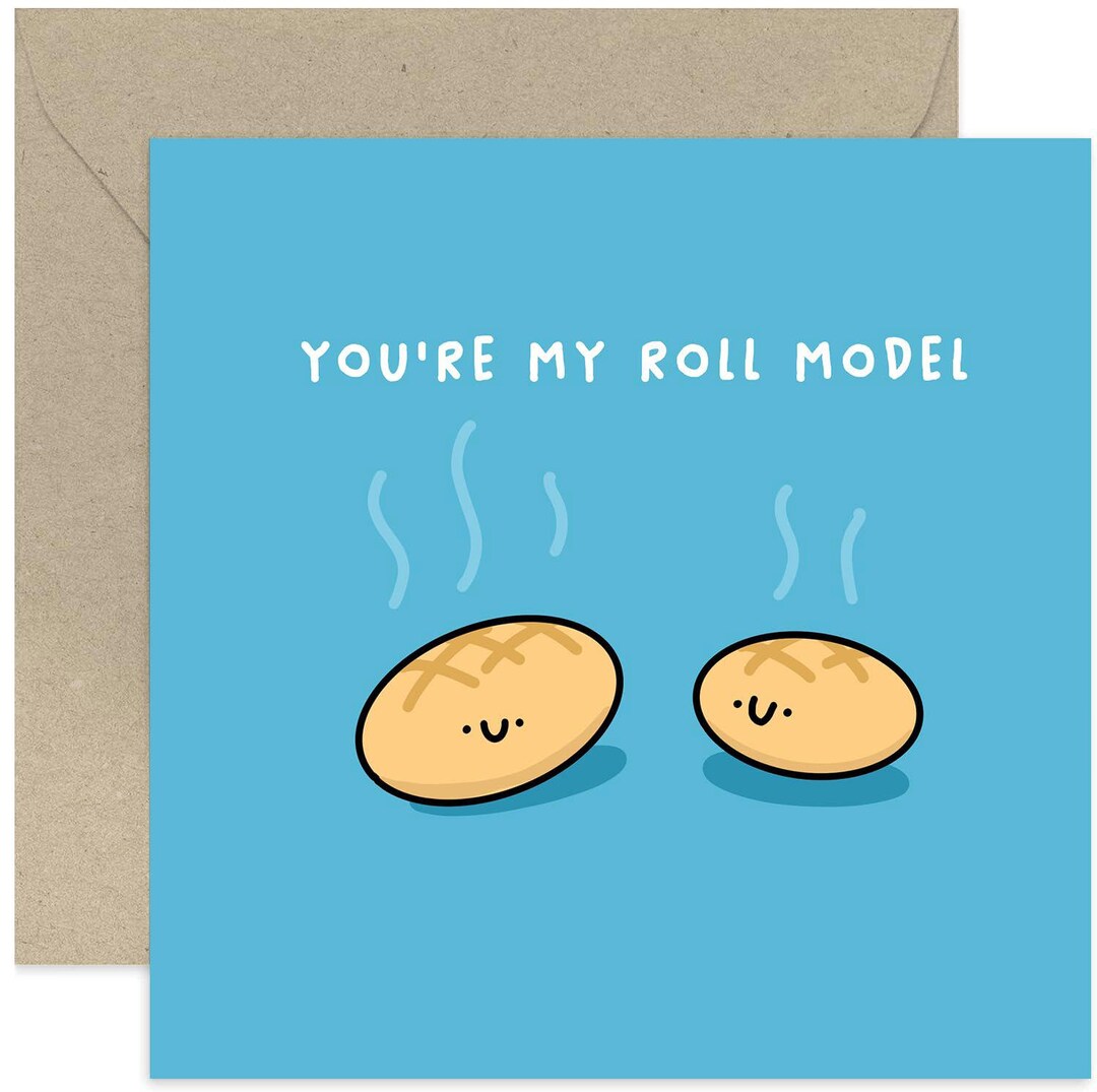 You're My Roll Model Card - Birthday Card - Joke Birthday Card - Happy ...