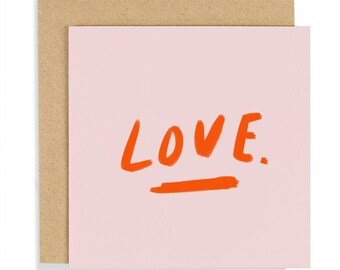 Love Pink and Red Greeting Card - Love Quote Greeting Card - Love Card - Love Greeting Card - Valentines Card - CCBT09 - D/C