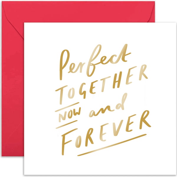 Perfect Together Now and Forever Card - Valentine's Day Card - Love Card - Anniversary Card - Loving Card - Cute Card - Card for Partner