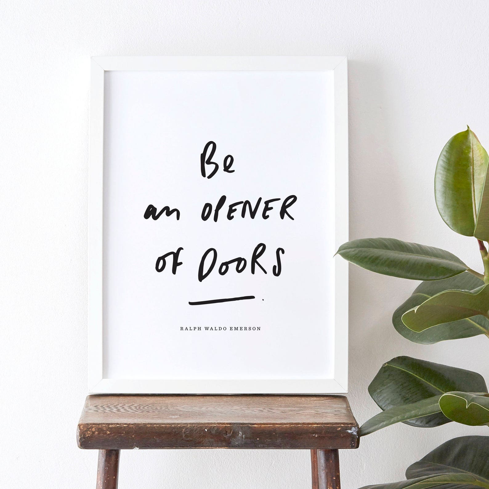 Be an Opener of Doors Print Literary Print Hand Lettered Etsy