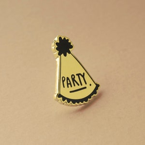 Small Party Hat Enamel Pin - Small Party Hat Pin - Party Enamel Pin - Small Party Enamel Pin - Birthday Pin - Celebration Pin - SMENP06