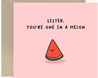 Sister, You're One In A Million Card - Fun Birthday Card for Her - Birthday Card For Sister - Funny Sister Birthday Card - Best Sister Card