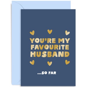 You&#39;re My Favourite Husband Card - Anniversary Card - Love Card - Valentine&#39;s Day Card - Funny Love Card - Joke Love Card - Card For Him
