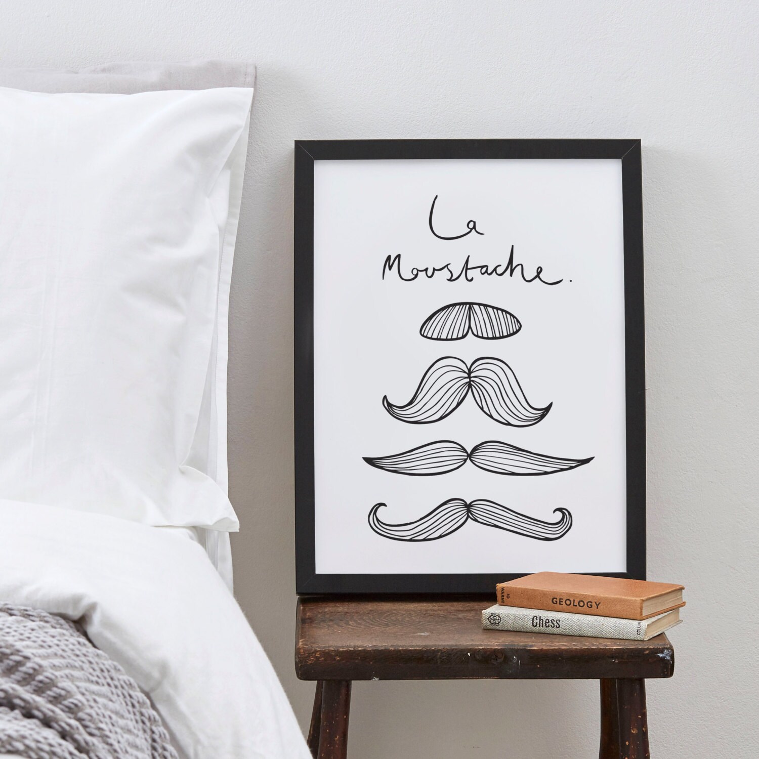 8x10 French Moustache Print French decor French | Etsy