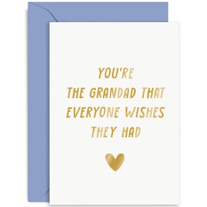 You're The Grandad That Everyone Wishes For Card - Card for Grandad - Father's Day Card - Fun Grandad Card - Cute Grandad Card - Grandad