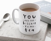 Keks zu meinem Teebecher - stilvolle Keramik Becher - Küche Geschenk - Spaß Becher - Küche Teebecher - Slogan Becher - romantisches Geschenk