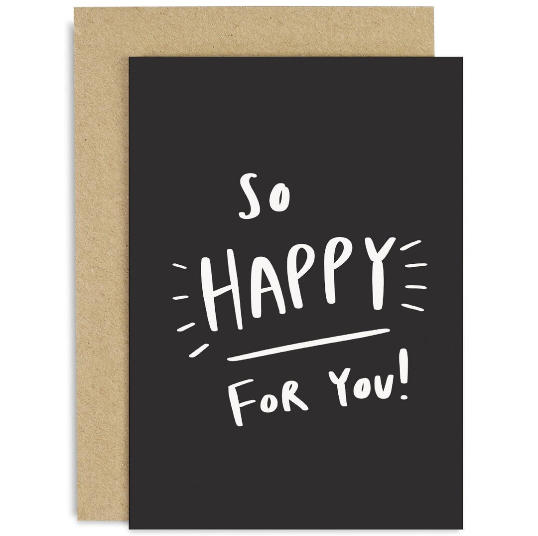 So Happy for You Card - Congratulations Card - Well Done Card ...