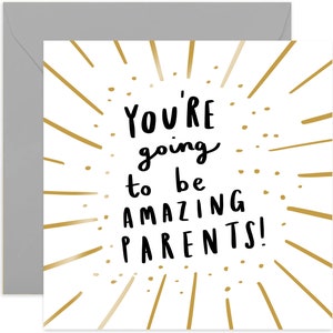 You&#39;re Going to be Amazing Parents Card - Fun Birthday Card for Them   Greeting Card For New Baby - Card for New Parents - Baby Shower Card