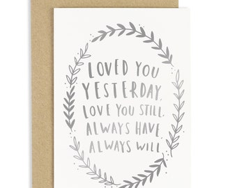 Always Love You Card - Anniversary Card - Love Greeting Card - Valentines Card - CC28