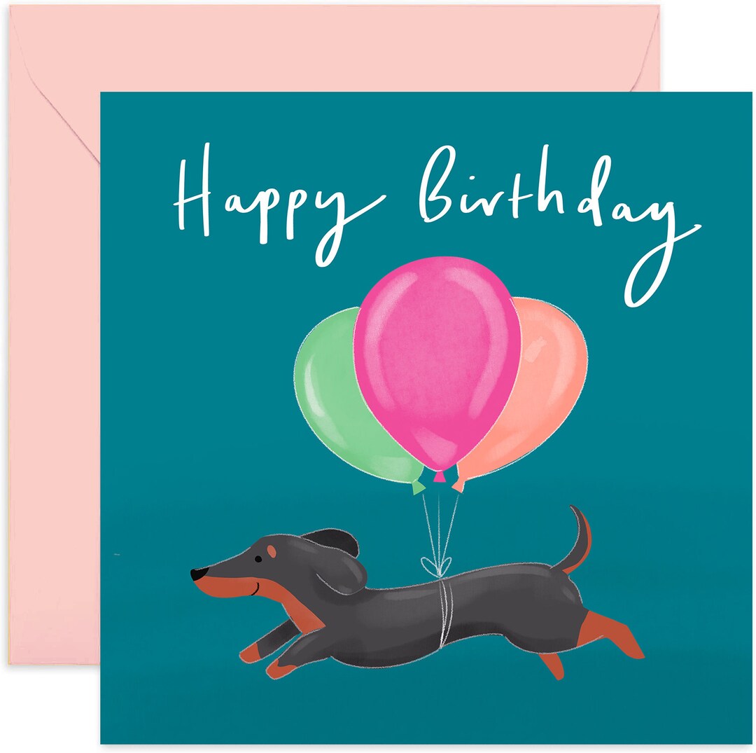 Happy Birthday Sausage Dog Card Fun Birthday Card Dog Birthday Card