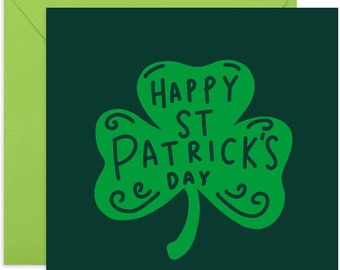 Clover St.Patrick's Day Card - St. Patrick's Day - Seasonal Card - Holiday Card - Green Clover Card - Celebration Card - St. Paddy's Day