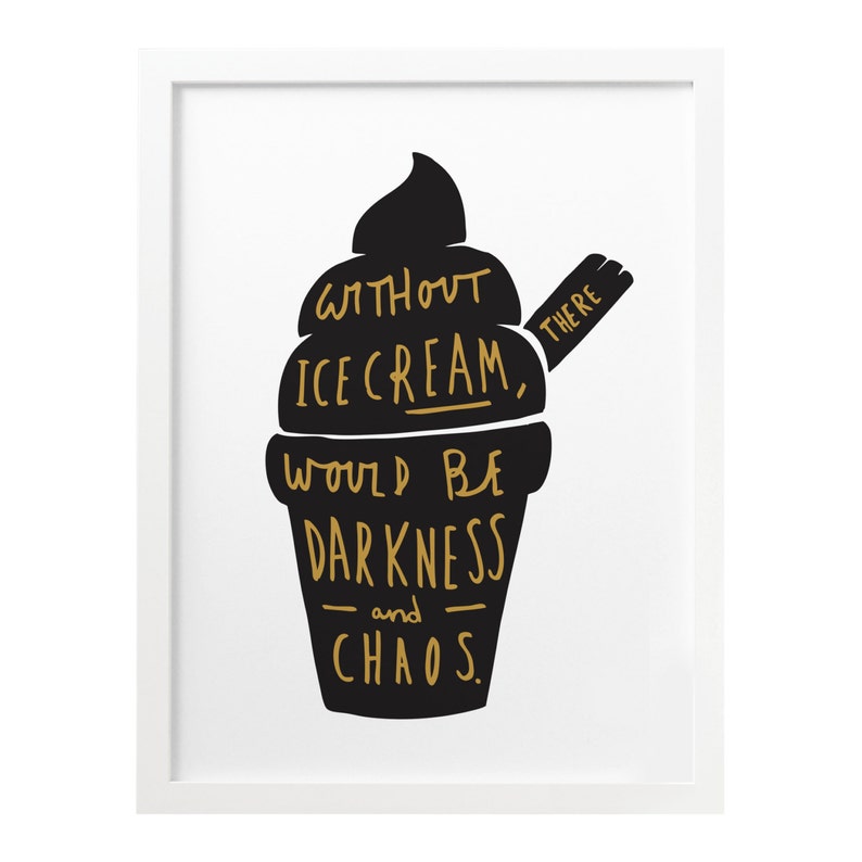 Ice Cream Print A4  kitchen print  ice cream art  ice cream image 4