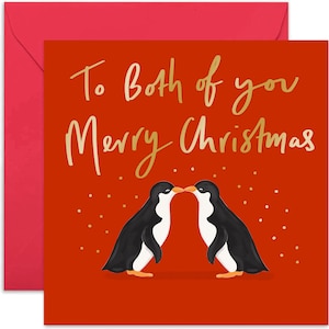 Merry Christmas To Both Of You Card - Christmas Card - Holiday Card - Merry Christmas Card - Xmas Card - Seasonal Card - Festive Card