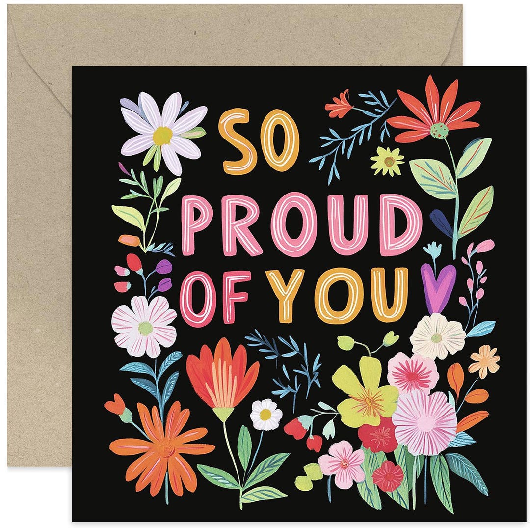 Botanical so Proud of You Cards for Women - Special Celebrations Gift ...