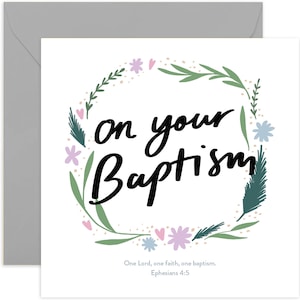 On Your Baptism Card - Baptism Card - Cute Baptism Card - Card for Baptism - Baptism Card for Family - Religious Card