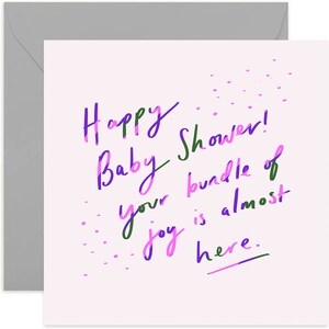 Happy Baby Shower Card - Fun New Baby Card - New Baby Greeting Card - Card For Friends and Family - Congratulations Card - New Baby