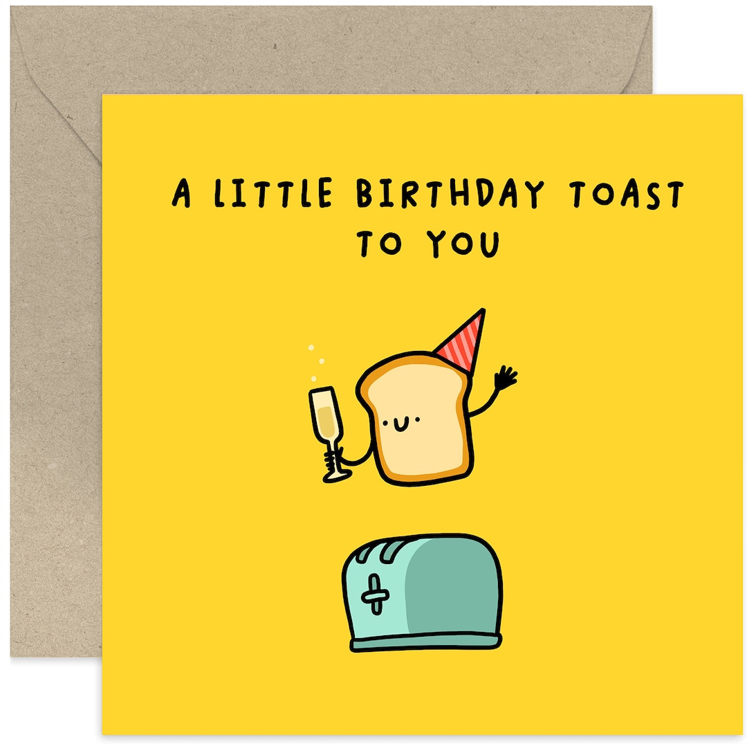 A Little Birthday Toast to You Card - Happy Birthday Card - Joke ...