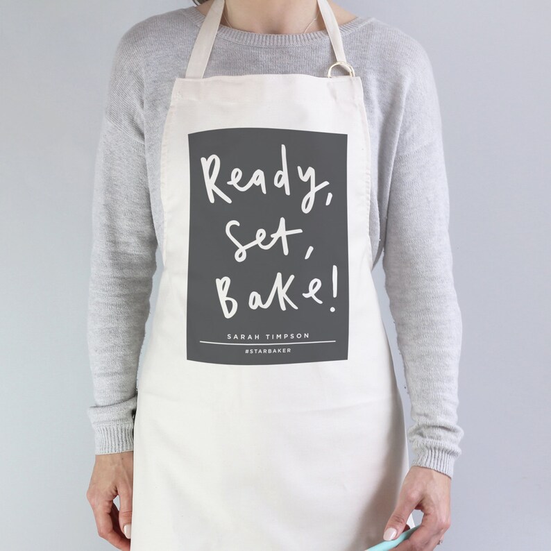 Ready Set Bake Apron personalised apron baking gift Etsy