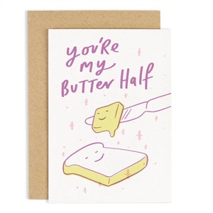 My Butter Half Card - Love Card - Colourful Card - Fun Love Card - Love Quote Card- Whale Love Card - CCB13