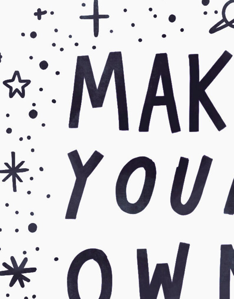 Make Your Own Magic Art Print Quote Typography Print Hand Etsy UK