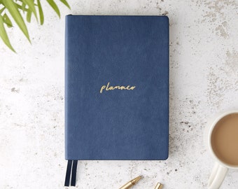 Daily Planner Book Navy Blue - Blue Planner - Planner - Daily Journal - Undated Planner - 2023 Planner - 2022 Planner - PLAN13