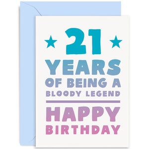 21 Years Legend Joke Card - 21st Birthday Card for Him - 21st Birthday Card - Funny 21st Birthday Card - Joke 21st Birthday - 21st Birthday