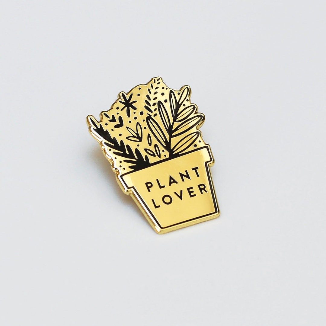 Plant Lover Enamel Pin Plant Enamel Lapel Pin Flower Enamel Pin Enamel