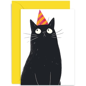 Party Hat Cat Card - Cat Birthday Card - Birthday Cat Card - Pet Parent Card - Joke Birthday Card - Birthday Card - Party Time
