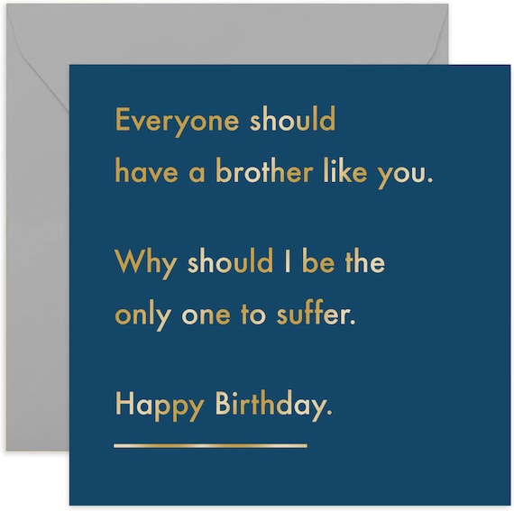 Lustige Geburtstagskarte Von Punkcards – 'Everyone Should Have A Brother Like You...'