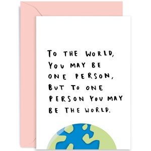 You May Be The World Love Card - Anniversary Card - Love Card - Valentine&#39;s Day Card - Funny Love Card - Cute Love Card - Card For Her