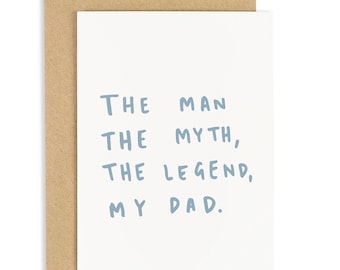 Man, Myth, Legend Father&#39;s Day Card - Card for Dad - Dad Card - Gift For Dad - CC205