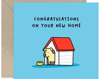 Congratulations On Your New Home Card - Cute Housewarming Greeting Card - Card For Friends and Family - Housewarming Card - New Home